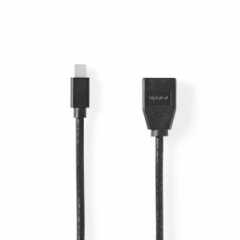 Mini DisplayPort-Kabel | DisplayPort 1.4 | Mini-DisplayPort Male | DisplayPort Female | 48 Gbps | Vernikkeld | 0.20 m | Rond | P