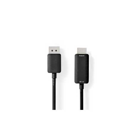 DisplayPort-Kabel | DisplayPort Male | HDMI™ Connector | 4K@60Hz | Vernikkeld | 2.00 m | Rond | PVC | Zwart | Polybag