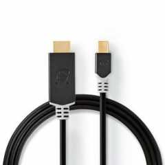 Mini DisplayPort-Kabel | DisplayPort 1.4 | Mini-DisplayPort Male | HDMI™ Connector | 48 Gbps | Verguld | 2.00 m | Rond | PVC | A