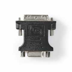 DVI-Adapter | DVI-D 24+1-Pins Male | VGA Female 15p | Vernikkeld | Recht | PVC | Zwart | Doos