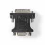 DVI-Adapter | DVI-I 24+5-Pin Male | VGA Female 15p | Vernikkeld | Recht | PVC | Zwart | Doos