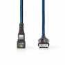 USB-Kabel | USB 2.0 | Apple Lightning 8-Pins | USB-A Male | 12 W | 480 Mbps | Vernikkeld | 2.00 m | Rond | Gevlochten / Nylon | 