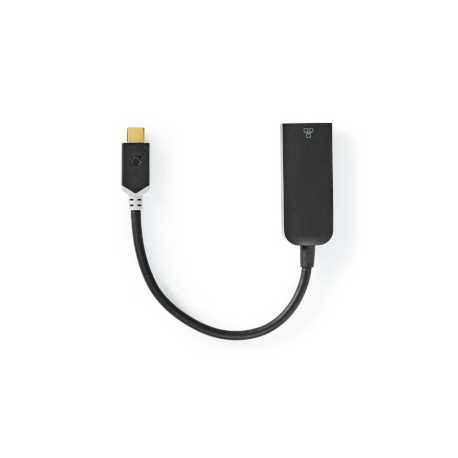 USB-netwerkadapter | USB 3.2 Gen 1 | 1000 Mbps | USB-C™ Male | RJ45 Female | 0.20 m | Rond | Verguld | Vertind-Koper | Antraciet