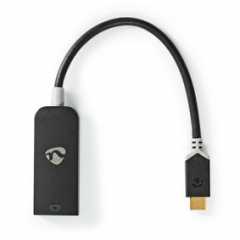 USB-C™ Adapter | USB 3.2 Gen 1 | USB-C™ Male | DisplayPort Female | 8K@30Hz | 0.20 m | Rond | Verguld | PVC | Antraciet | Window