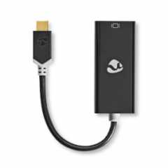USB-C™ Adapter | USB 3.2 Gen 1 | USB-C™ Male | Mini DisplayPort Female | 0.20 m | Rond | Verguld | PVC | Antraciet | Window Box