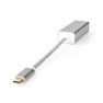 USB-netwerkadapter | USB 3.2 Gen 1 | 1 Gbps | USB-C™ Male | RJ45 Female | 0.20 m | Rond | Verguld | Vertind-Koper | Zilver | Cov