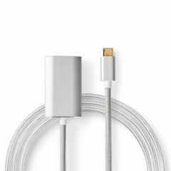 USB-C™ Adapter | USB 3.2 Gen 1 | USB-C™ Male | HDMI™ Output | 4K@60Hz | Power delivery | 2.00 m | Rond | Verguld | Gevlochten / 