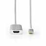 USB-C™ Adapter | USB 3.2 Gen 1 | USB-C™ Male | HDMI™ Female | 4K@60Hz | Power delivery | 2.00 m | Rond | Verguld | Gevlochten / 