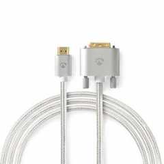 HDMI™ Kabel | HDMI™ Connector | DVI-D 24+1-Pins Male | 2560x1600 | Verguld | 2.00 m | Recht | Gevlochten | Zilver | Cover Window