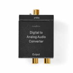 Digitale Audioconverter | 1-weg | Input: 1x Digital RCA / 1x TosLink | Output: 1x (2x RCA) / 1x 3,5 mm | Automatisch | Geïntegre