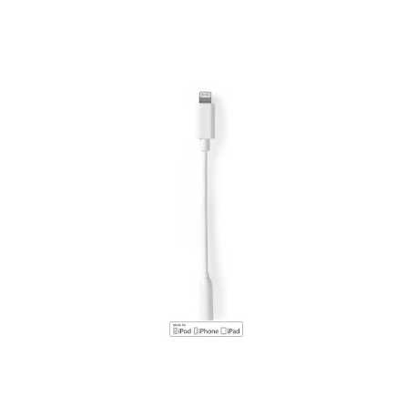 Lightning-Adapter | Apple Lightning 8-Pins | 3,5 mm Female | Vernikkeld | 0.10 m | Rond | PVC