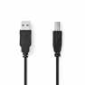 USB-Kabel | USB 2.0 | USB-A Male | USB-B Male | 480 Mbps | Vernikkeld | 1.00 m | Rond | PVC | Zwart | Doos