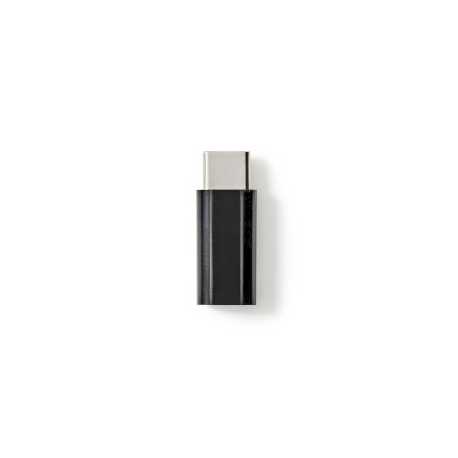USB-C™ Adapter | USB 2.0 | USB-C™ Male | USB Micro-B Female | 480 Mbps | Rond | Vernikkeld | Zwart | Doos