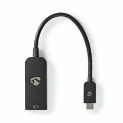 USB-C™ Adapter | USB 3.2 Gen 1 | USB-C™ Male | DisplayPort Female | 8K@30Hz | 0.20 m | Rond | Vernikkeld | PVC | Zwart | Doos