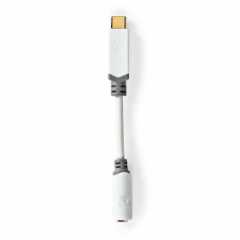 USB-C™ Adapter | USB 2.0 | USB-C™ Male | 3,5 mm Female | 0.10 m | Rond | Verguld | PVC | Wit | Doos