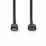 Lightning Kabel | USB 2.0 | Apple Lightning 8-Pins | USB-C™ Male | 480 Mbps | Vernikkeld | 1.00 m | Rond | PVC | Zwart | Envelop