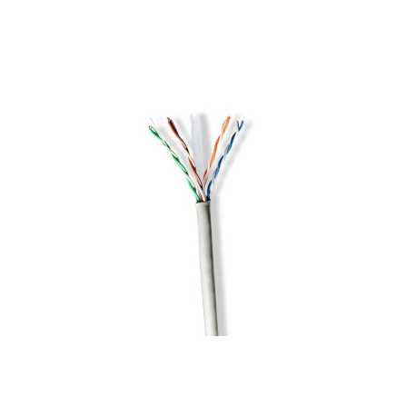 Netwerk Kabel Rol | CAT6 | Solid | U/UTP | CCA | 305.0 m | Binnenshuis | Rond | PVC | Grijs | Trekdoos