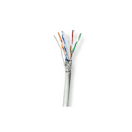 Netwerk Kabel Rol | CAT6 | Stranded | S/FTP | CCA | 305.0 m | Binnenshuis | Rond | PVC | Grijs | Trekdoos