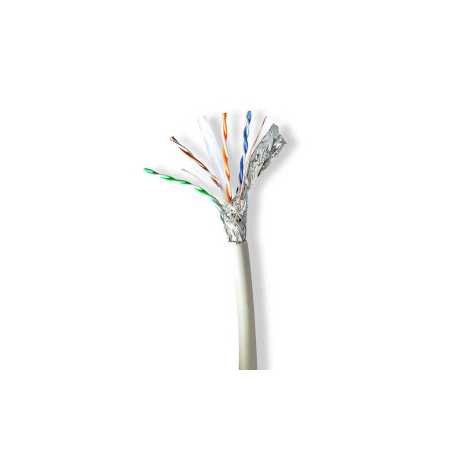 Netwerk Kabel Rol | CAT6a | Solid | S/FTP | Koper | 100.0 m | Binnenshuis | Rond | LSZH | Grijs | Gift Box