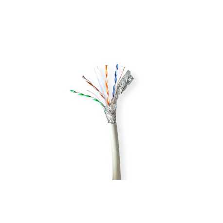 Netwerk Kabel Rol | CAT6a | Solid | S/FTP | Koper | 305.0 m | Binnenshuis | Rond | LSZH | Grijs | Trekdoos