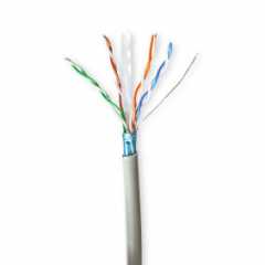 Netwerk Kabel Rol | CAT6 | Stranded | F/UTP | CCA | 100.0 m | Binnenshuis | Rond | PVC | Grijs | Gift Box