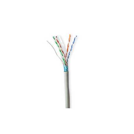 Netwerk Kabel Rol | CAT6 | Solid | F/UTP | CCA | 100.0 m | Binnenshuis | Rond | PVC | Grijs | Gift Box