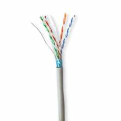 Netwerk Kabel Rol | CAT6 | Solid | F/UTP | CCA | 305.0 m | Binnenshuis | Rond | PVC | Grijs | Gift Box