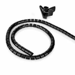 Kabelmanagement | Spiraalvormige sleeve | 1 Stuks | Maximale kabeldikte: 16 mm | PE | Zwart
