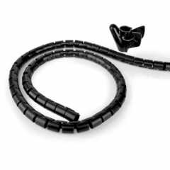 Kabelmanagement | Spiraalvormige sleeve | 1 Stuks | Maximale kabeldikte: 28 mm | PE | Zwart