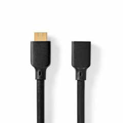 Ultra High Speed ​​HDMI™-Kabel | HDMI™ Connector | HDMI™ Output | 8K@60Hz | 48 Gbps | 1.00 m | Rond | 7.9 mm | Zwart | Envelop