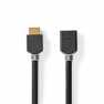 High Speed ​​HDMI™-Kabel met Ethernet | HDMI™ Connector | HDMI™ Female | 8K@60Hz | eARC | 48 Gbps | 2.00 m | Rond | PVC | Antrac