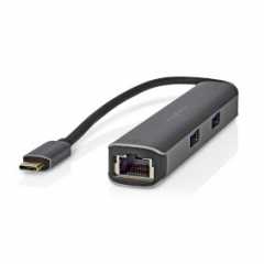 USB Multi-Port Adapter | USB 3.2 Gen 1 | USB-C™ Male | HDMI™ Output / RJ45 Female / 3x USB-A Female | 5 Gbps | 0.20 m | Rond | V