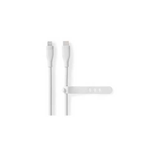 Lightning Kabel | USB 2.0 | Apple Lightning 8-Pins | USB-C™ Male | 480 Mbps | Vernikkeld | 1.50 m | Rond | Silicone | Wit | Doos