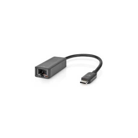 USB-netwerkadapter | USB 3.2 Gen 1 | 2.5 Gbps | USB-C™ Male | RJ45 Female | 0.20 m | Rond | Vernikkeld | Vertind-Koper | Zwart |