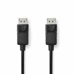DisplayPort-Kabel | DisplayPort Male | DisplayPort Male | 4K@60Hz | Vernikkeld | 3.00 m | Rond | PVC | Zwart | Label
