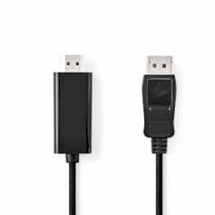 DisplayPort-Kabel | DisplayPort Male | HDMI™ Connector | 1080p | Vernikkeld | 2.00 m | Rond | PVC | Zwart | Label