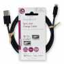 Lightning Kabel | USB 2.0 | Apple Lightning 8-Pins | USB-A Male | 480 Mbps | Vernikkeld | 2.00 m | Rond | PVC | Zwart | Label