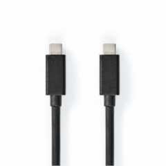 USB-Kabel | USB 3.2 Gen 2x2 | USB-C™ Male | USB-C™ Male | 100 W | 4K@60Hz | 20 Gbps | Vernikkeld | 2.00 m | Rond | PVC | Zwart |