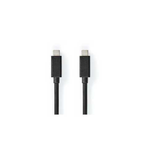 USB-Kabel | USB 3.2 Gen 2x2 | USB-C™ Male | USB-C™ Male | 100 W | 4K@60Hz | 20 Gbps | Vernikkeld | 2.00 m | Rond | PVC | Zwart |