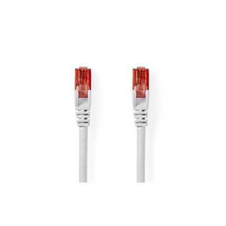CAT6 Netwerkkabel | RJ45 Male | RJ45 Male | U/UTP | 1.00 m | Rond | PVC | Wit | Label