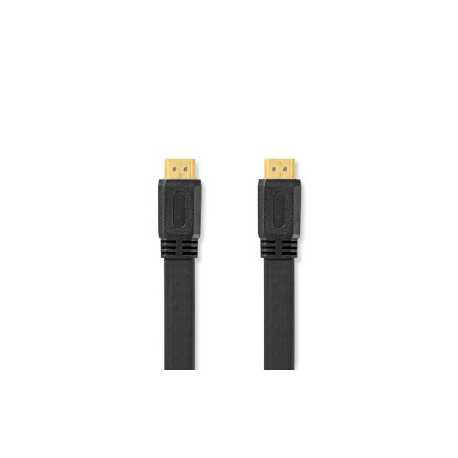 High Speed ​​HDMI™-Kabel met Ethernet | HDMI™ Connector | HDMI™ Connector | 4K@30Hz | 10.2 Gbps | 10.0 m | Plat | PVC | Zwart | 