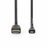 High Speed ​​HDMI™-Kabel met Ethernet | HDMI™ Connector | HDMI™ Micro-Connector | 4K@30Hz | 10.2 Gbps | 1.50 m | Rond | PVC | Zw