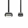 USB-Kabel | USB 2.0 | USB-A Male | USB Micro-B Male | 7.5 W | 480 Mbps | Vernikkeld | 1.00 m | Rond | PVC | Zwart | Label