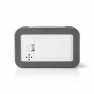 Digitale Bureau-Wekker | LCD met Achtergrondverlichting | 3.5 cm | Achtergrondverlichting | Snoozefunctie | Nee | Grijs / Wit
