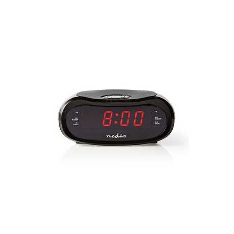 Digitale Wekkerradio | LED-Scherm | Tijdprojectie | AM / FM | Snoozefunctie | Slaaptimer | Aantal alarmen: 2 | Zwart