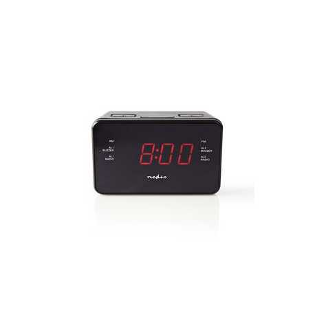 Digitale Wekkerradio | LED-Scherm | 1x 3,5 mm Audio-Input | Tijdprojectie | AM / FM | Snoozefunctie | Slaaptimer | Aantal alarme