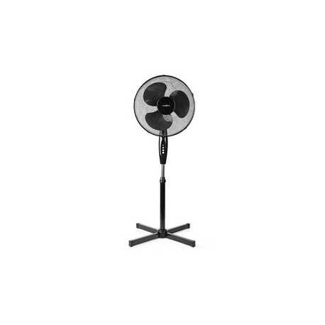 Staande Ventilator | Diameter: 400 mm | 3 Snelheden | Zwenkfunctie | 45 W | Verstelbare hoogte | Zwart