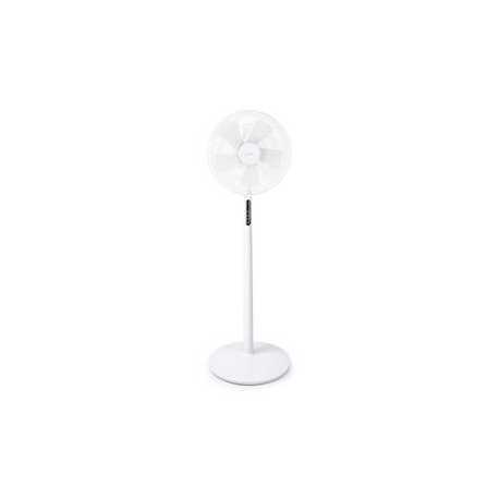 Staande Ventilator | Diameter: 400 mm | 3 Snelheden | Zwenkfunctie | 45 W | LED | Uitschakeltimer | Afstandsbediening | Wit