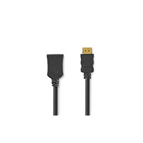High Speed ​​HDMI™-Kabel met Ethernet | HDMI™ Connector | HDMI™ Output | 4K@30Hz | ARC | 10.2 Gbps | 1.00 m | Rond | PVC | Zwart