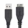 USB-Kabel | USB 3.2 Gen 1 | USB-A Male | USB Micro-B Male | 5 Gbps | Vernikkeld | 0.50 m | Rond | PVC | Zwart | Label
